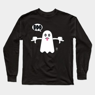 Ghost Of Disapproval - Unhappy​ Ghost​ Saying​ BOO! and showing tongue Long Sleeve T-Shirt